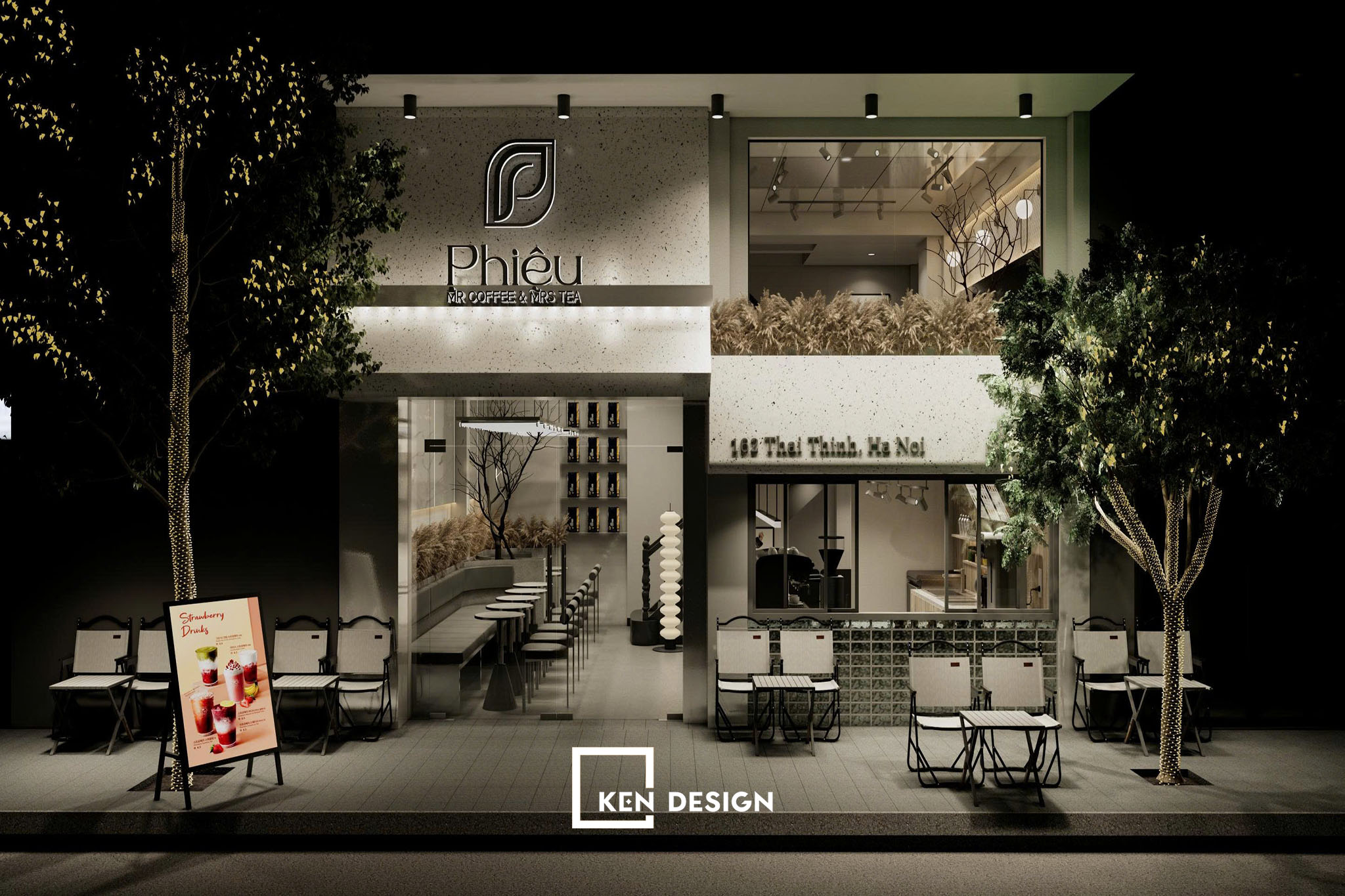 Concept hiện đại quán cafe Phiêu Thái Thịnh